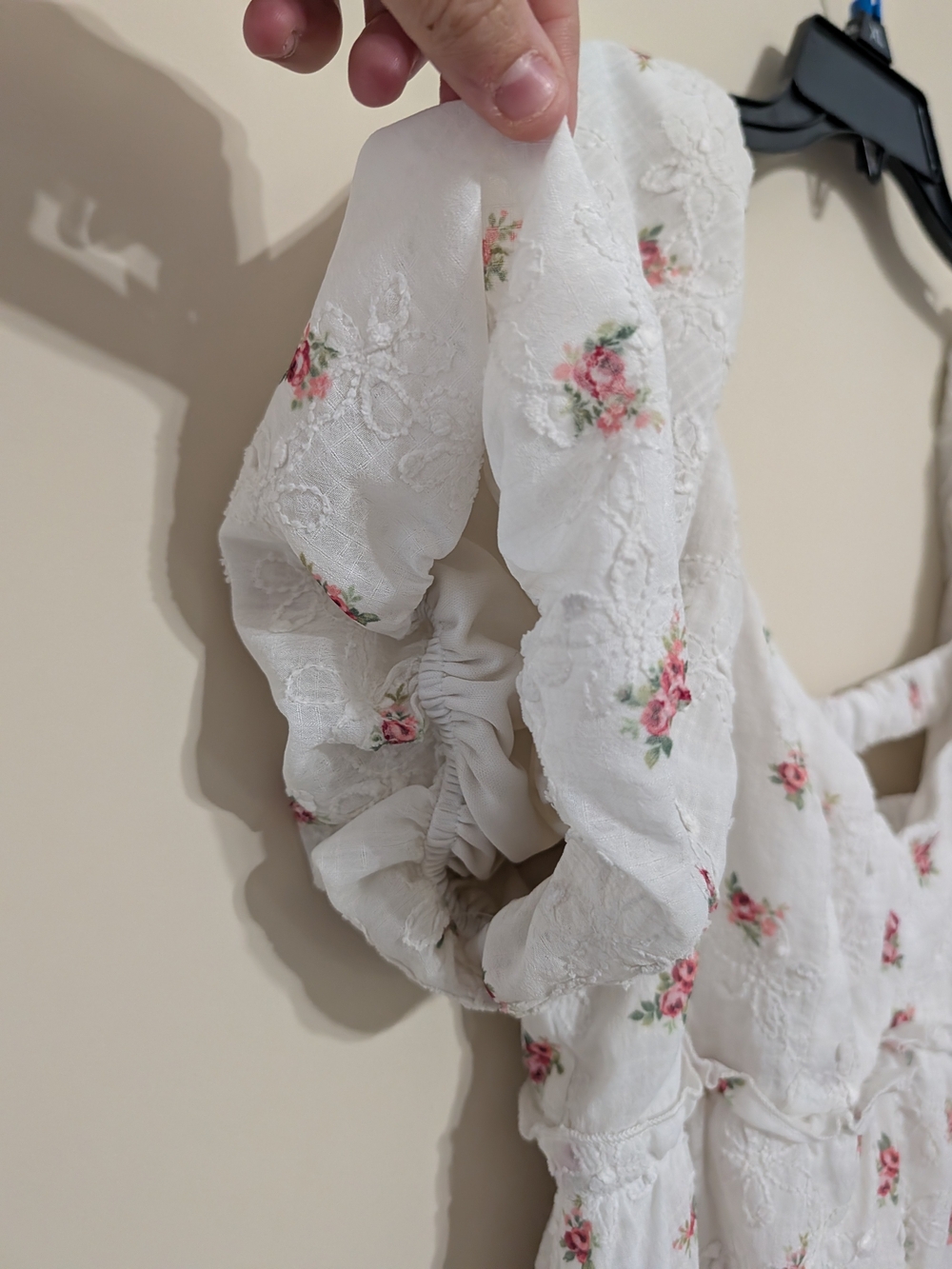Altar'd State Ivory Dress with  Pink Floral Print With Pockets - Picture 11 of 11